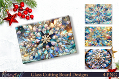 Winter Mandala Cutting Board Art Product Image 1