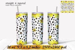 Sunflowers tumbler,Leopard Tumbler,20 oz skinny tumbler Product Image 1
