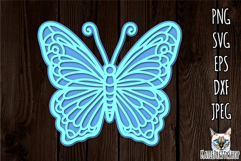 3d layered papercut butterfly svg, multilayered SVG, Product Image 1