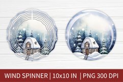 Christmas Landscape Wind Spinner | Sublimation Design Product Image 1