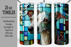Stained Glass Greyhound - 20oz. Skinny Tumbler Sublimation Product Image 1
