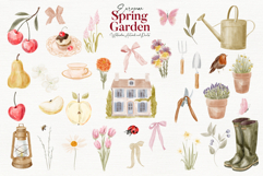 European Spring Garden Watercolor Product Image 5