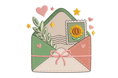 Lovely Mail With Sunflower Embroidery Designs Product Image 1