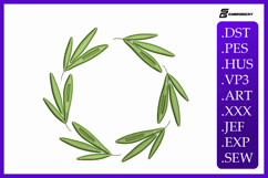 Olive Leaf Wreath Embroidery Designs For Machine Product Image 1