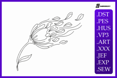 Line Art Flower Embroidery Designs For Machine Product Image 1