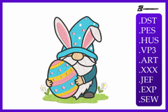 Bunny Ears Easter Gnome Embroidery Designs Product Image 1