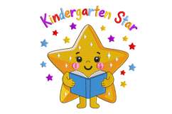 Kindergarten Star - Back To School Machine Embroidery Design Product Image 1