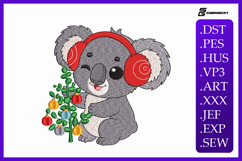 kawaii Christmas Koala Embroidery Designs For Machine Product Image 1