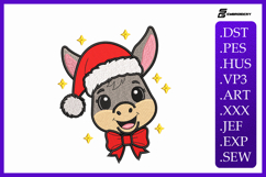 Christmas Donkey Embroidery Designs For Machine Product Image 1