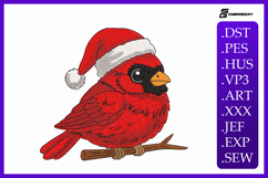 Christmas Cardinal Bird Embroidery Designs For Machine Product Image 1