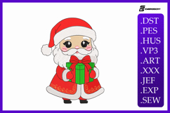 Kawaii Santa Claus Christmas Embroidery Designs Product Image 1