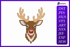 Christmas Reindeer Embroidery Designs For Machine Product Image 1