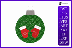 Christmas Ornament Mittens Embroidery Designs For Machine Product Image 1