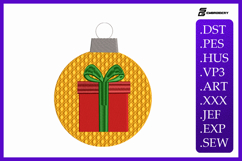 Christmas Gift Box Ornament Embroidery Designs For Machine Product Image 1