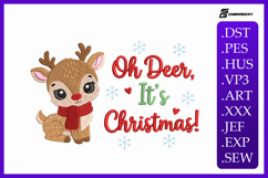 Oh Deer, It's Christmas Embroidery Designs For Machine Product Image 1