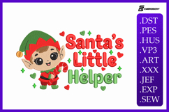 "Santa's Little Helper" Christmas Elf Embroidery Designs Product Image 1