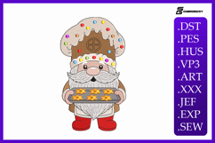 Christmas Gnome with Cookies Embroidery Designs For Machine Product Image 1