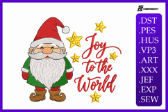 &quot;Joy To The World&quot; Christmas Gnome Embroidery Designs Product Image 1