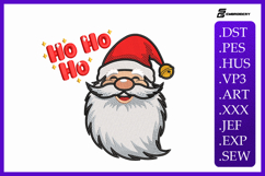 Smiling Santa HO HO HO Embroidery Designs For Machine Product Image 1