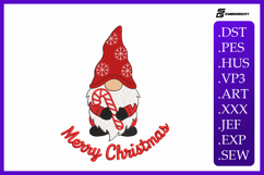 &quot;Merry Christmas&quot; Gnome Embroidery Designs Product Image 1