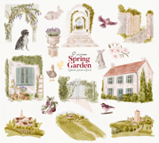 European Spring Garden Watercolor Product Image 3