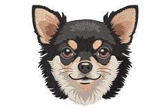 Chihuahua Dog Face - Lovely Pet Embroidery Design Product Image 1