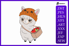 Autumn Llama Embroidery Designs For Machine Product Image 1