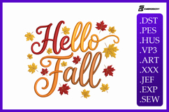 Hello Fall Embroidery Designs For Machine Product Image 1