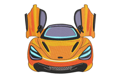 Butterfly Door Sports Car Machine Embroidery Design Product Image 1