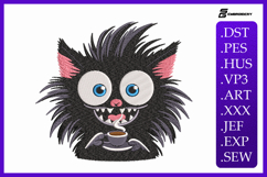 Coffee Cat Embroidery Designs For Machine Product Image 1