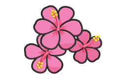 Pink Hibiscus Embroidery Designs For Machine Product Image 1