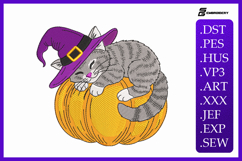 Witchy Cat Nap Embroidery Designs For Machine Product Image 1