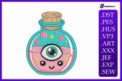 Cute Potion Bottle Embroidery Designs For Machine Product Image 1