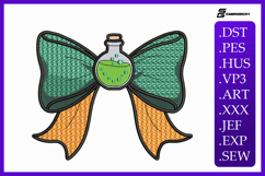 Potion Bottle Bow Machine Embroidery Design Product Image 1