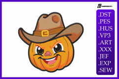 Cowboy Pumpkin Embroidery Designs For Machine Product Image 1