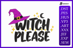 Witch Please Embroidery Designs For Machine Product Image 1
