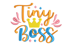 Tiny Boss - Baby Quote Embroidery Designs Product Image 1