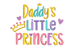 Daddy&#039;s Little princess Embroidery Designs Product Image 1