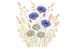 Wildflower Flowers Embroidery Designs for Machine Product Image 1