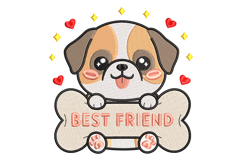 Best Friend Puppy Embroidery Designs For Machine Product Image 1