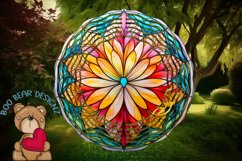 Stain Glass Round Flower Sublimation design Product Image 1