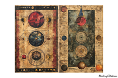 Alchemy Old Book Pages | Junk Journal Background Half Papers Product Image 2