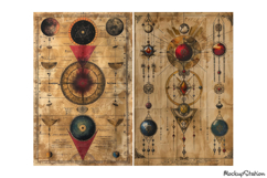 Alchemy Old Book Pages | Junk Journal Background Half Papers Product Image 3