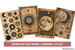 Celestial Old Paper Backgrounds Junk Journal Product Image 1