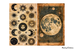 Celestial Old Paper Backgrounds Junk Journal Product Image 2