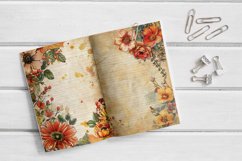 Shabby Autumn Flowers Junk Journal Pages Product Image 2