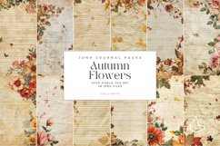Shabby Autumn Flowers Junk Journal Pages Bundle Product Image 2