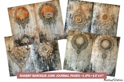 Shabby Victorian Junk Journal Half Pages Backgrounds Product Image 1