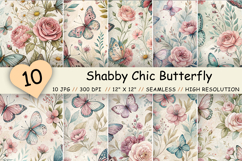 butterfly seamless pattern, shabby chic pattern, vintage butterfly paper, floral butterfly pattern, pastel butterfly pattern, butterfly digital paper, shabby floral pattern, cottagecore butterfly paper, vintage floral paper, butterfly scrapbook paper, rom