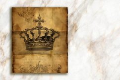 4 Shabby Chic Crown Junk Journal Papers Product Image 7